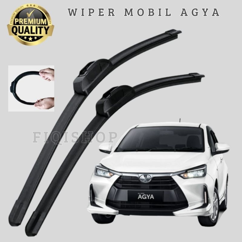 Wiper Frameless Mobil Toyota Agya All Type Wiper Pembersih Kaca Depan Mobil Toyota Agya