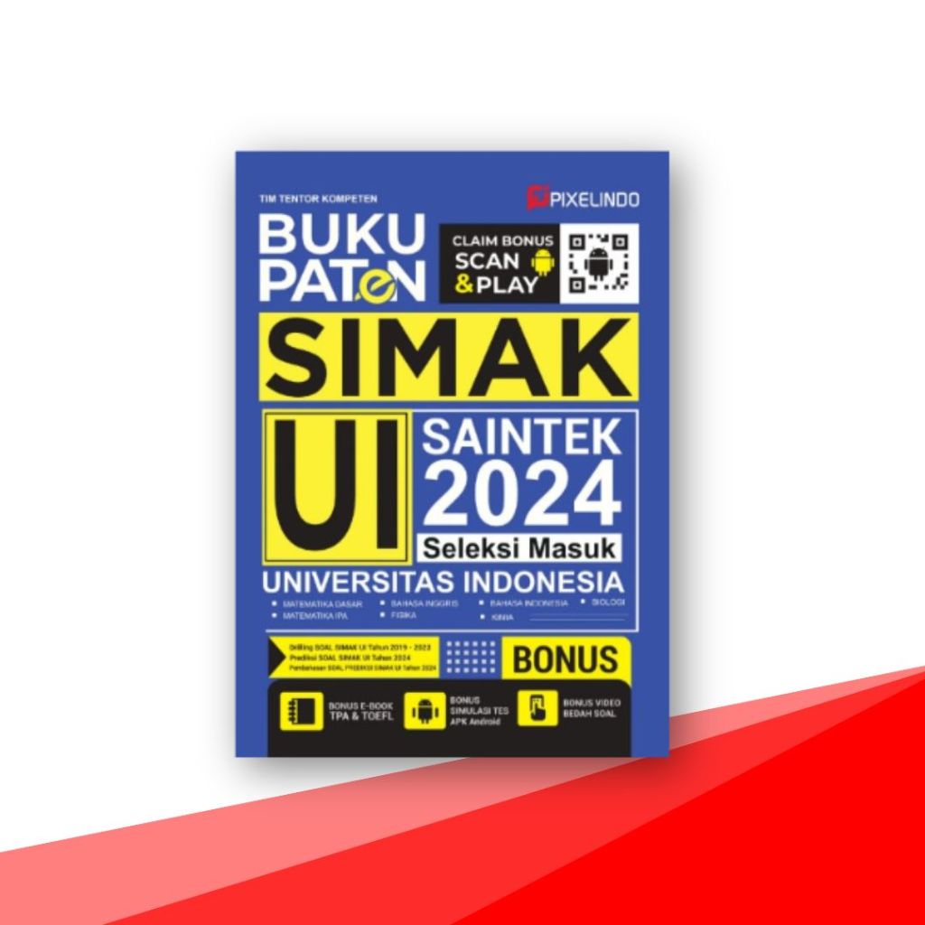 Buku SAINTEK , Paten Simak UI Saintek 2024 - Pixelindo