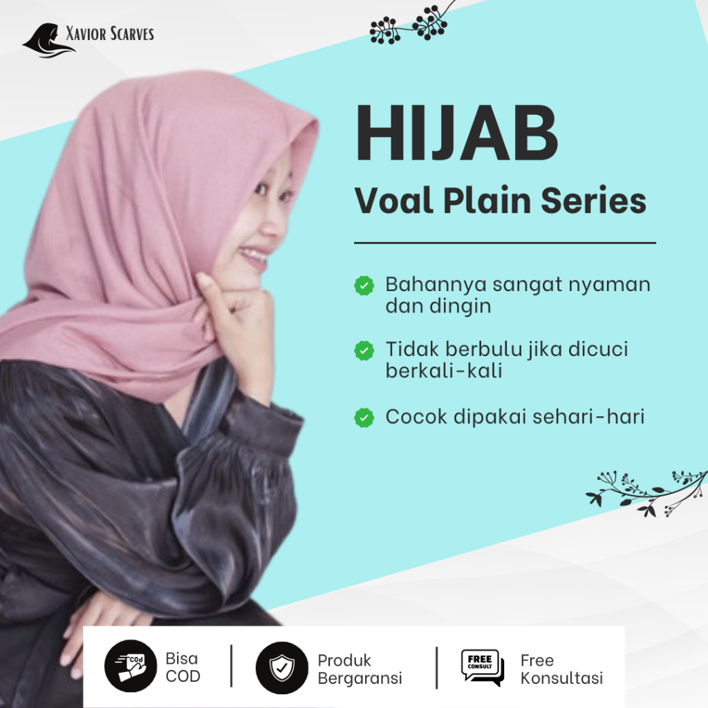 Hijab Jilbab Segi Empat 4 Motif Voal Premium Kerudung Printing Polos Jumbo Sahara Series