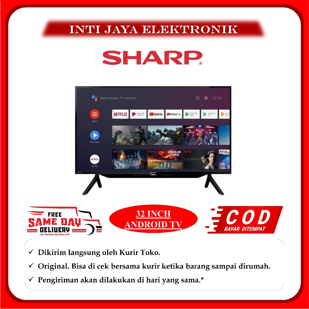 TV LED SHARP 32 INCH ANDROID TV
