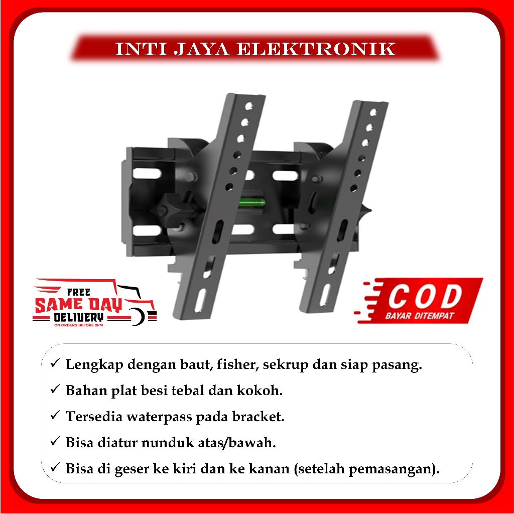 BRACKET TV LCD DIGITAL TV UKURAN 14 INCH - 50 INCH