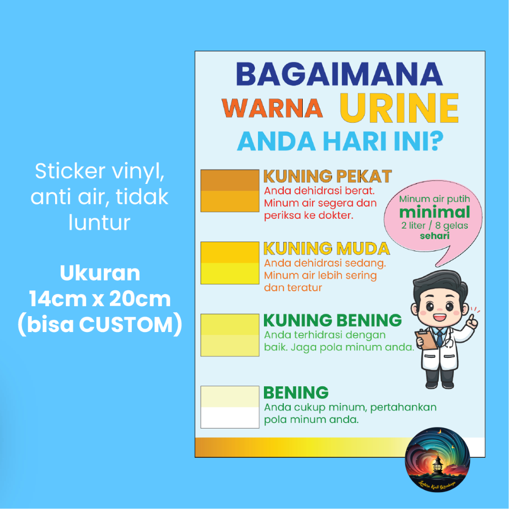 

Sticker Stiker Cek Warna Urine