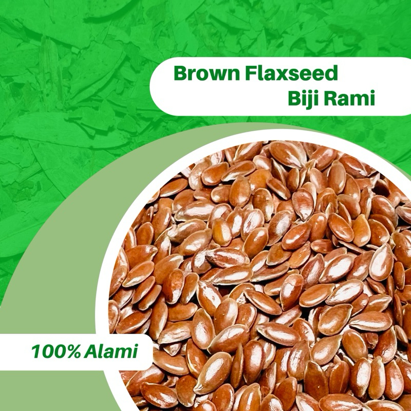 

250GR BROWN FLAXSEED BIJI RAMI 100% ASLI