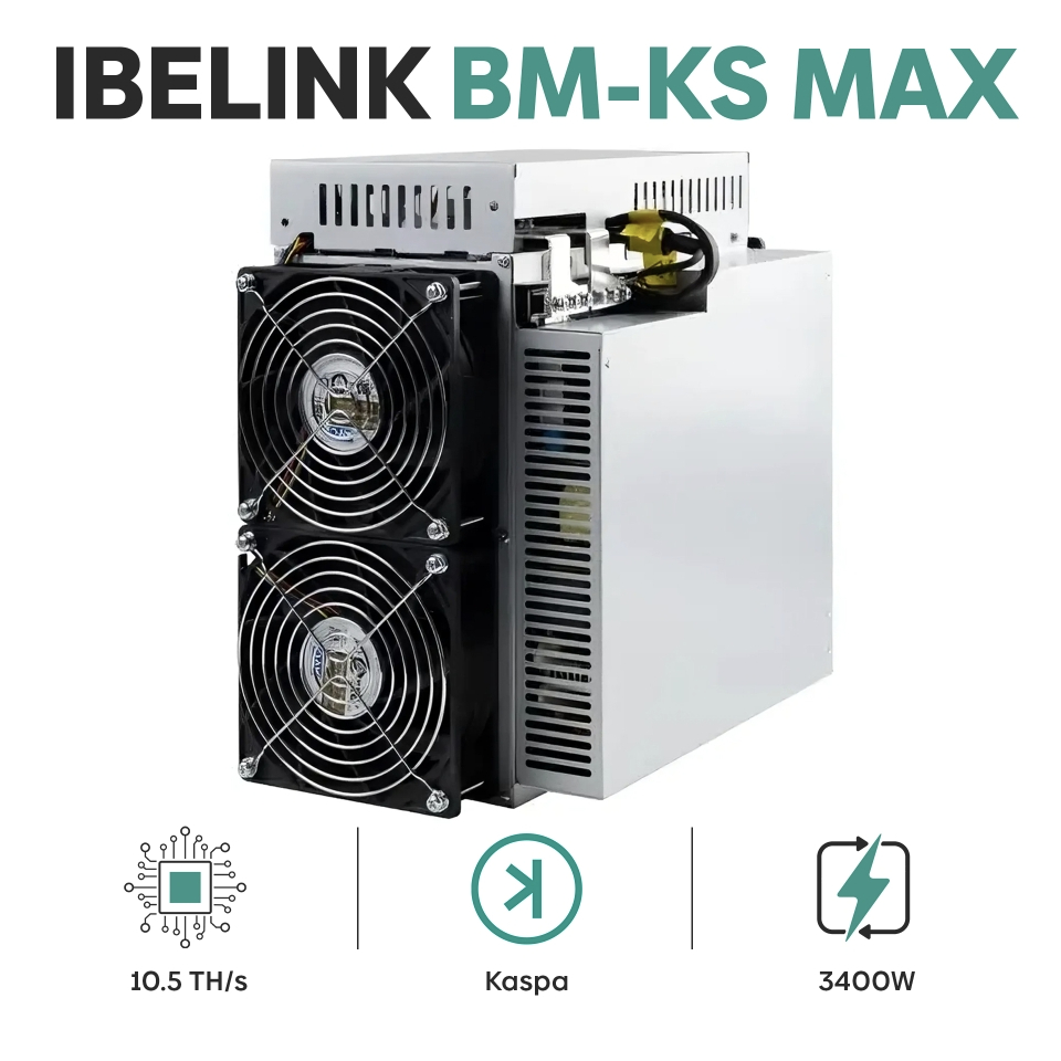 Ibelink BM-KSMax 10.5T KAS Kaspa Mining Asic Miner 10.5TH 3400W