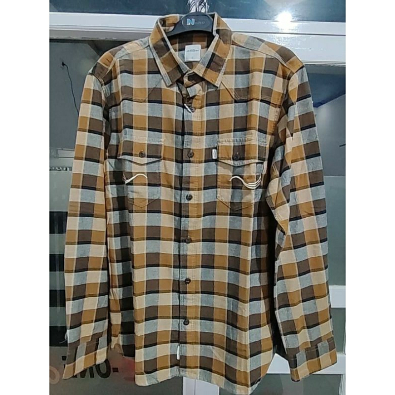 Kemeja Flanel pria USED original by E-ONE 005