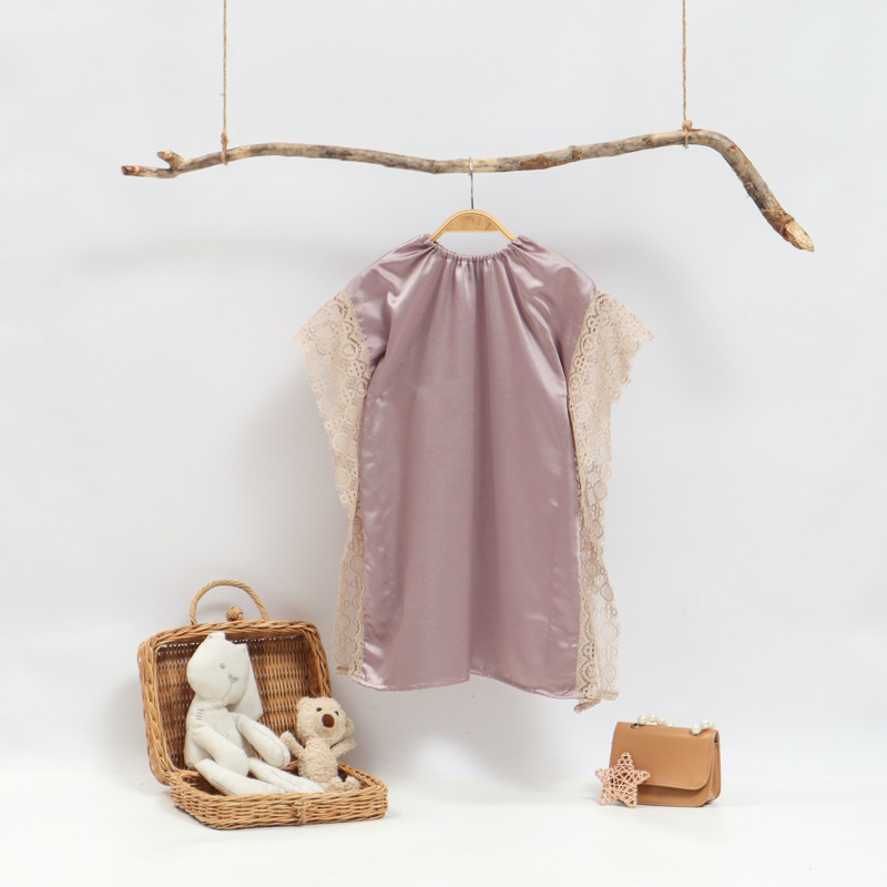 Kopuka Kids - Malika mauve kaftan hari raya couple Ibu dan anak baju raya murah baju Lebaran Idul fi