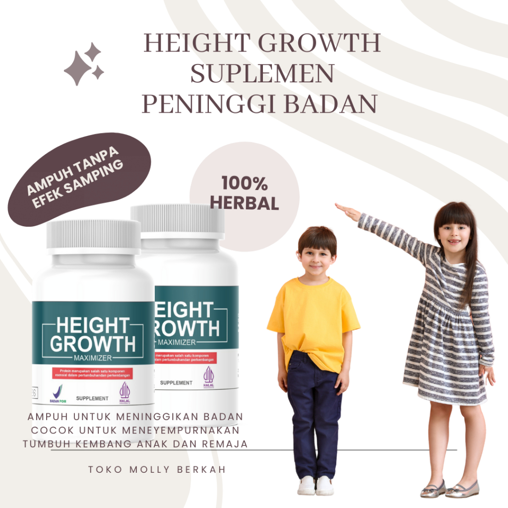 Height Growth Maximizer Peninggi Badan Herbal - Kapsul Peninggi Badan - Peninggi Badan Terbaik