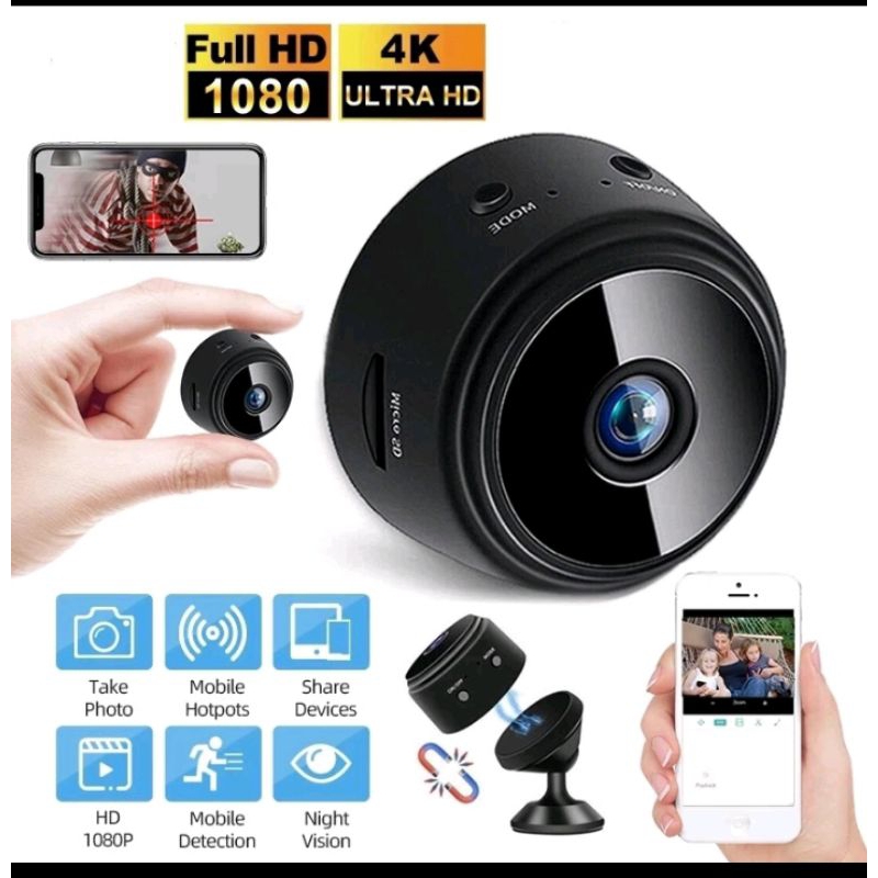 Kamera CCTV Mini Wifi A9 Bisa Di Pantau Jarak Jauh Via Aplikasi / Mini Wireless CCTV A9