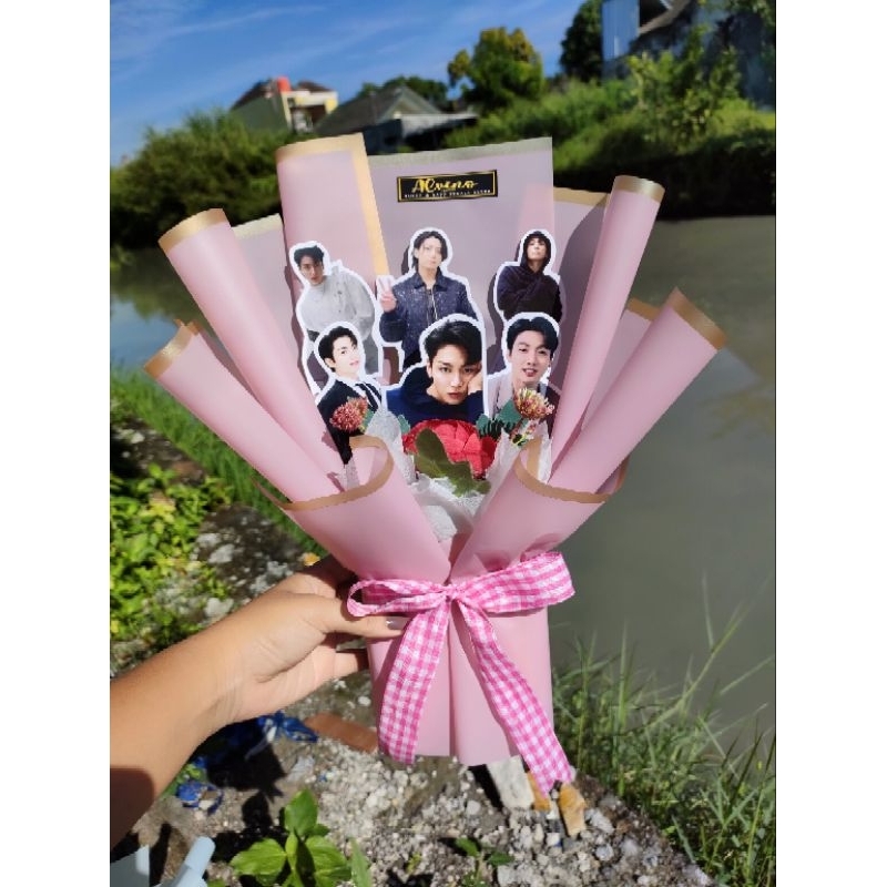 buket idol korea bts nct seventeen txt murah custom buket kpop buket bts