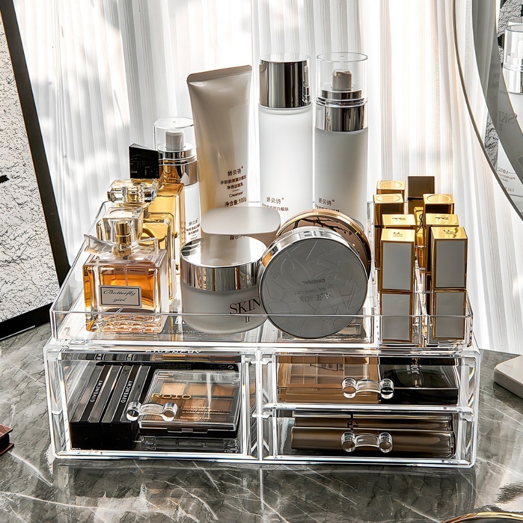 Greenland Rak akrilik acrylic organizer tempat make up acrylic rak kosmetik kotak make up kotak