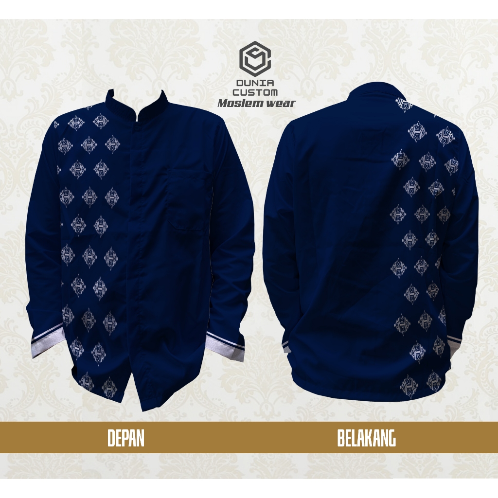 Baju Muslim Koko Printing | Jersey Koko Muslim Premium Desain Fullprint