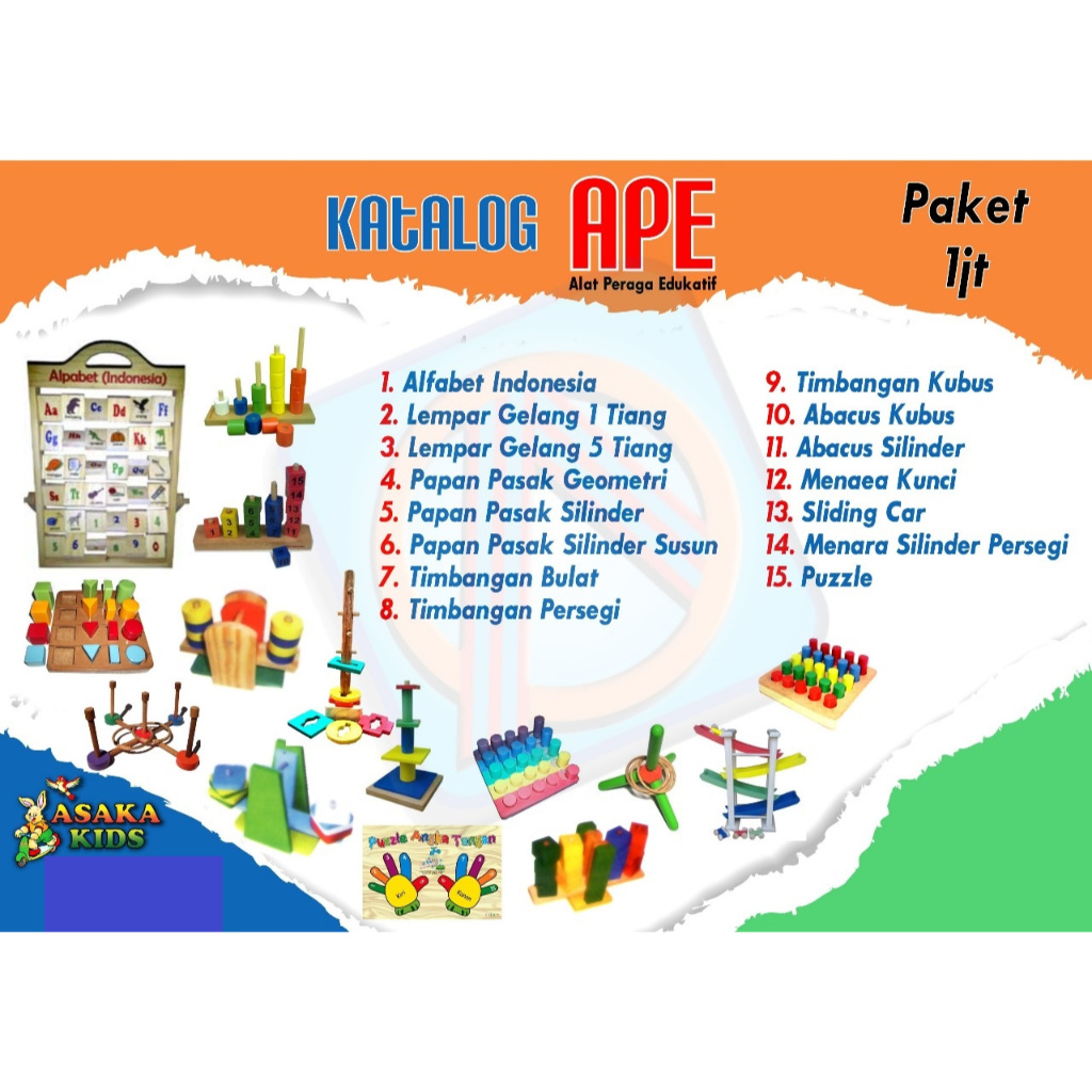 Paket Permainan edukatif ( APE ) PAUD tahun 2025 - 1jt