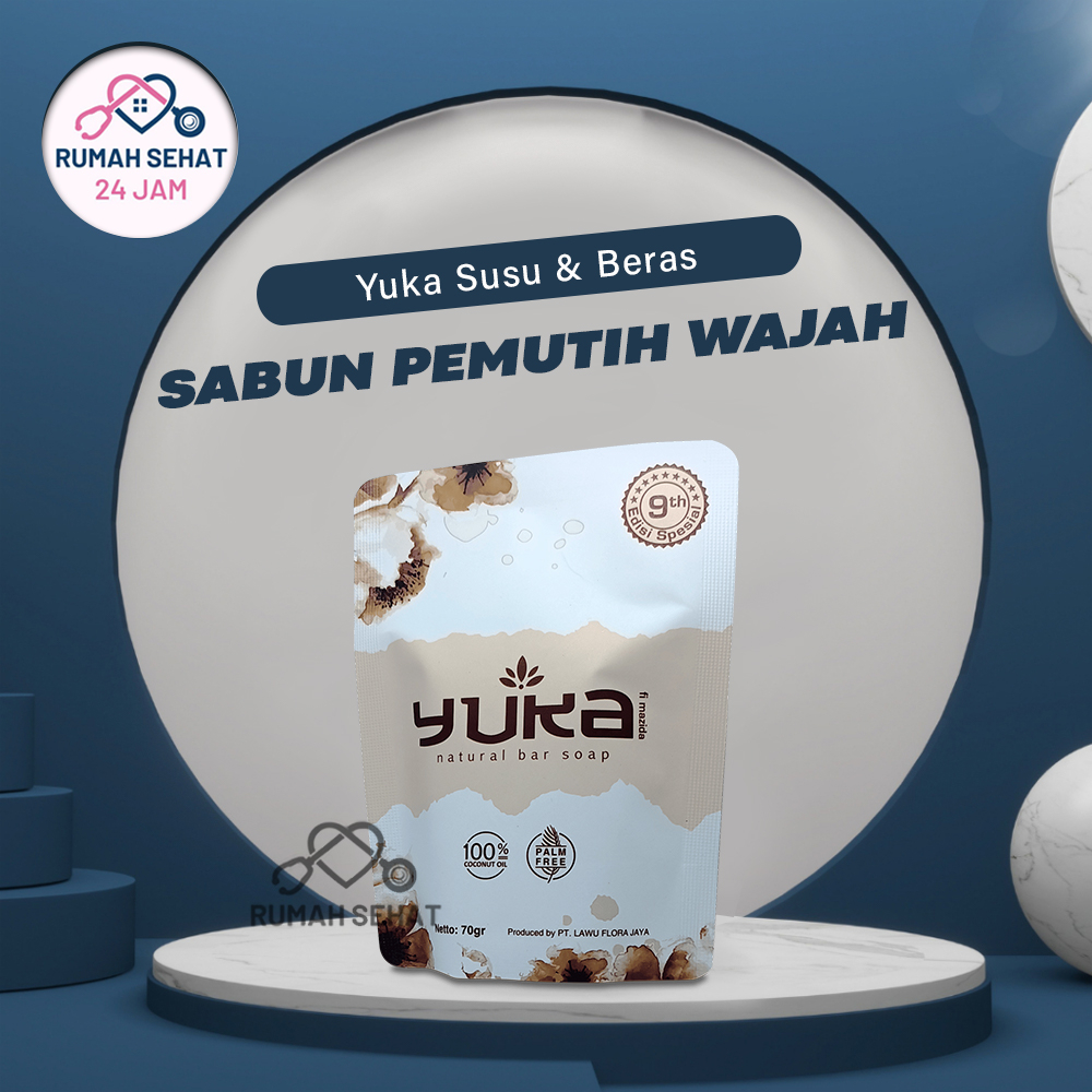 SABUN YUKA SUSU DAN BERAS Mandi Cuci Muka PEMUTIH Badan Wajah PERMANEN BPOM 100% Ori Original