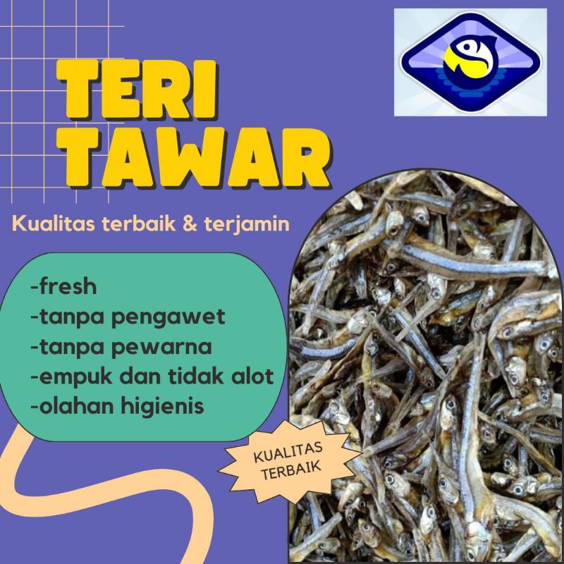 

Ikan Asin Teri Tawar Tidak Alot Berat 250g 500g 1kg