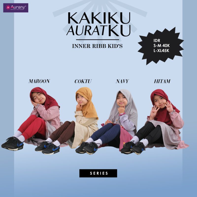 Aurany Celana Inner Rib Anak Celana Panjang Kids Dalaman Gamis Anak Perempuan TK dan SD Inner