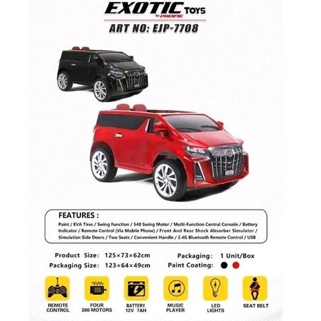 Alphard Mainan Mobil Aki ejp7708