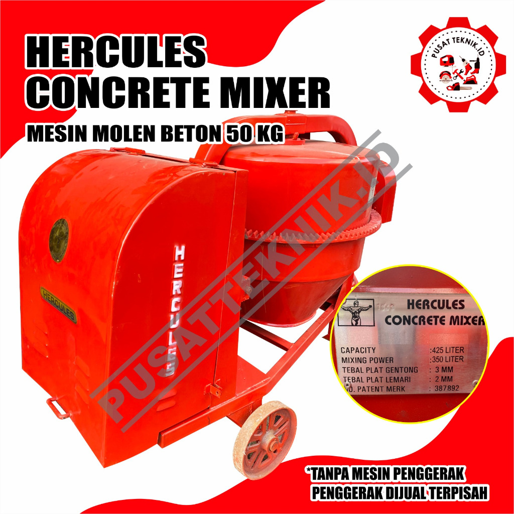 Beton Molen Hercules (Concrete Mixer) kapasitas 50kg
