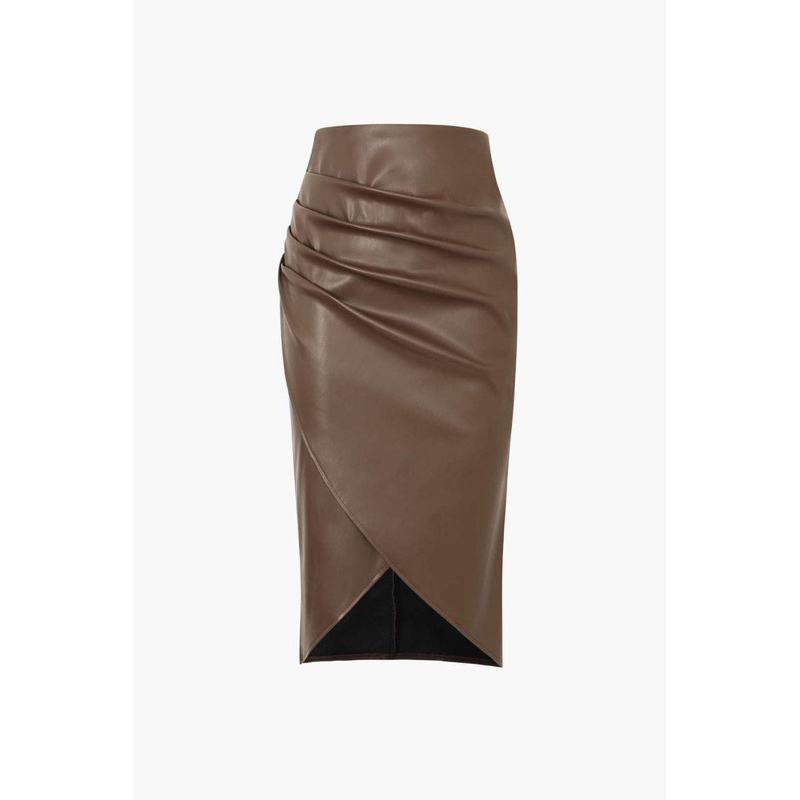 Rok Kulit Panjang serut wanita terbaru