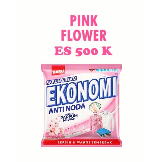 Sabun Cream Ekonomi Pink Flower ES500K [145 Gr]