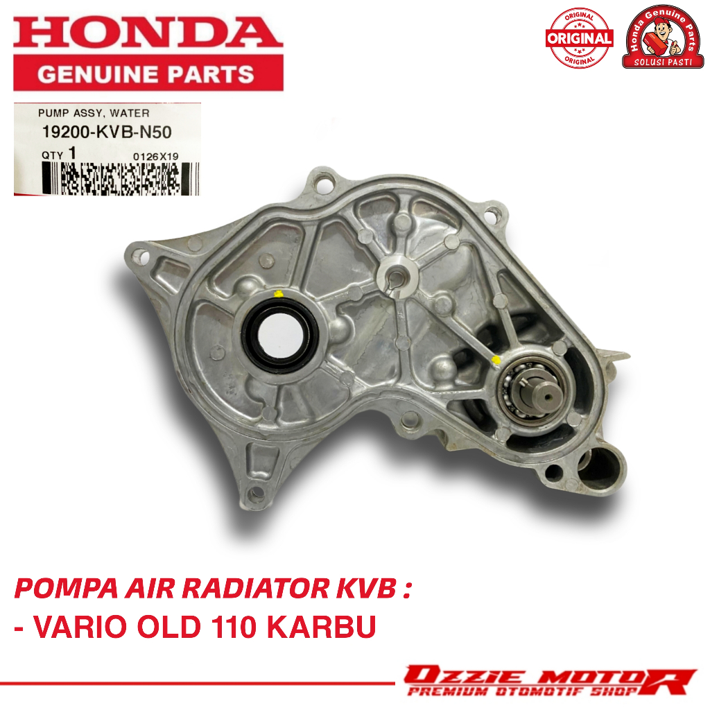 HONDA GENUINE PARTS POMPA AIR RADIATOR MOTOR WATER PUMP ASSY HONDA VARIO 125,VARIO 150,PCX,ADV KWN P