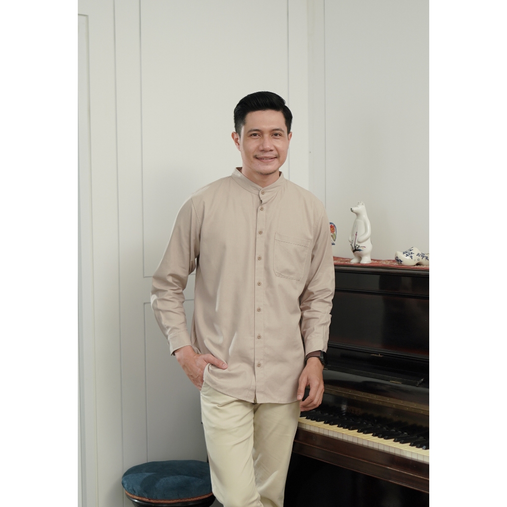 TUBITA - Baju Koko  Pria Kareem Shirt Creamy by TUBITA