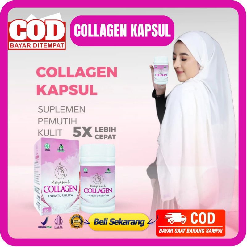 [BISA COD] COLLAGEN KAPSUL ABABIL ISI 50 - COLAGEN KAPSUL ABABIL PEMUTIH BADAN WHITENING CAPSULE NUT