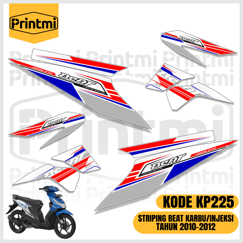 Striping Sticker Motor Beat Karbu Injeksi 2010 2011 2012 Variasi Racing Honda Modifikasi Simple List