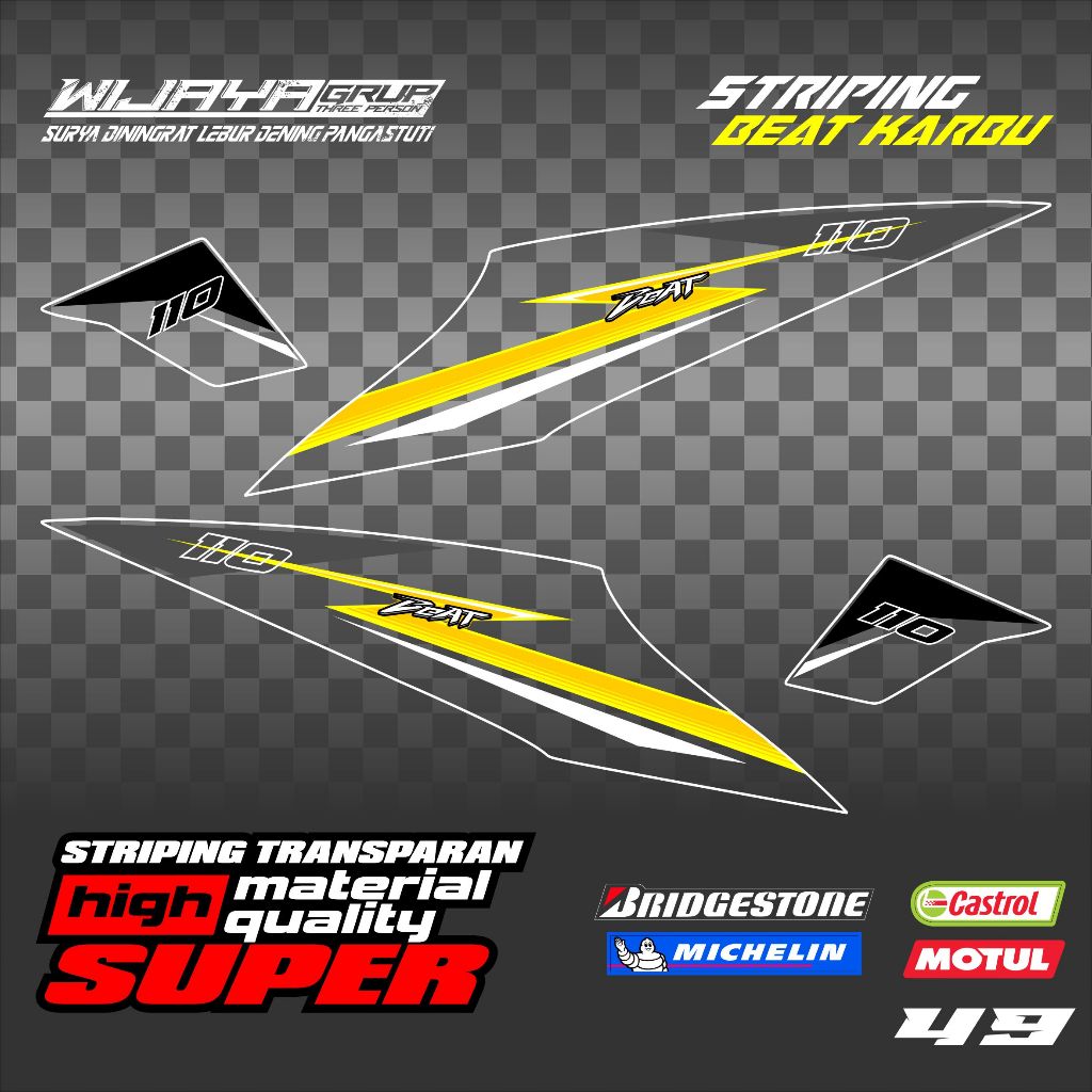 Striping transparan beat karbu honda beat modifikasi trend beat karbu honda 2013