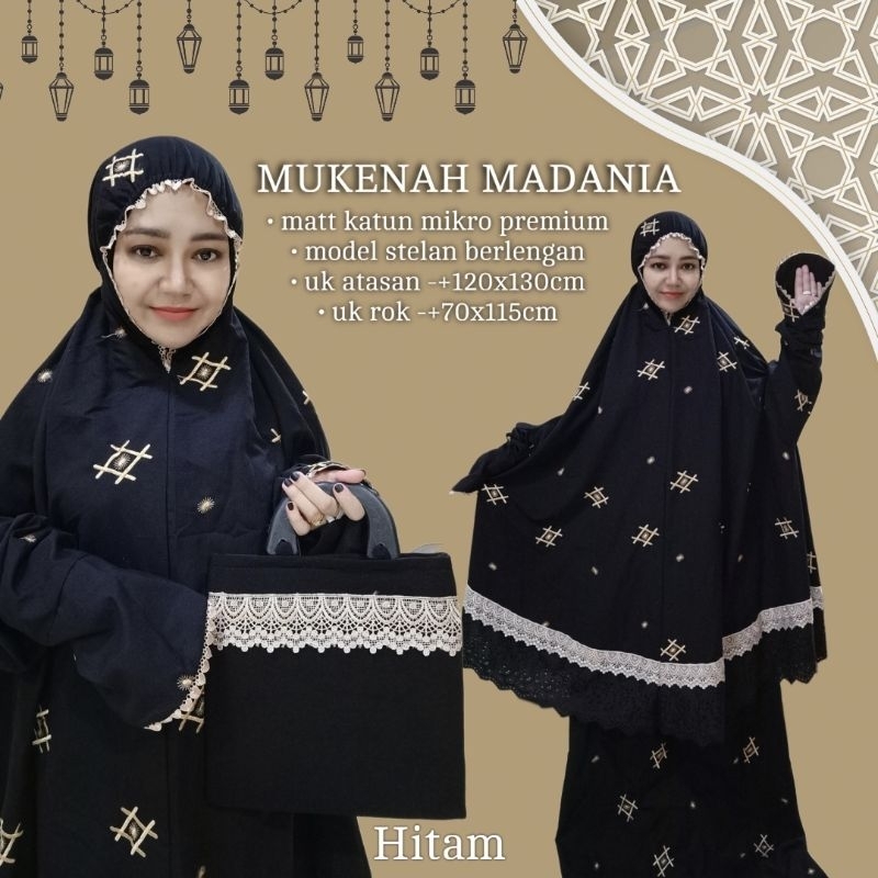 MUKENA MADANIA SETELAN BERLENGAN ADEM