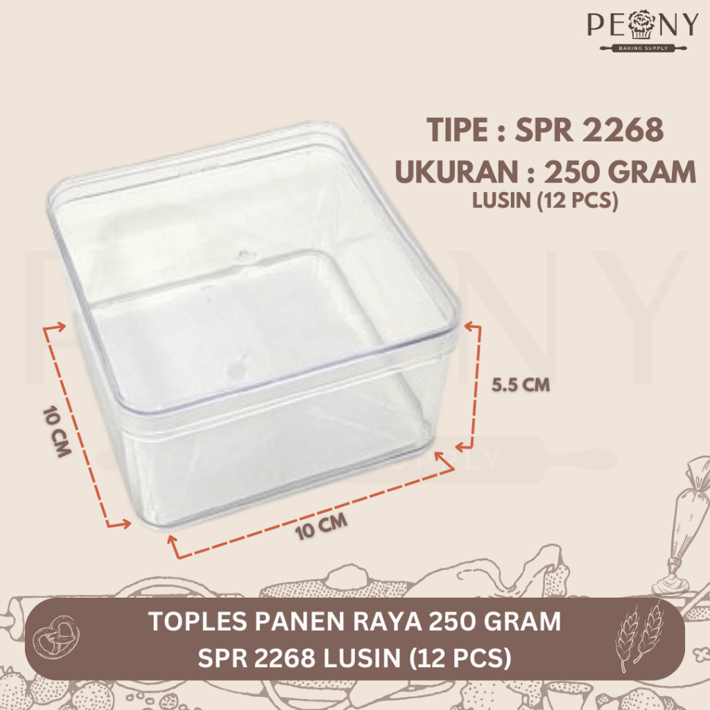 TOPLES PANEN RAYA 250 GR SPR 2268 / PACKAGING DESSERT BOX (LUSIN)