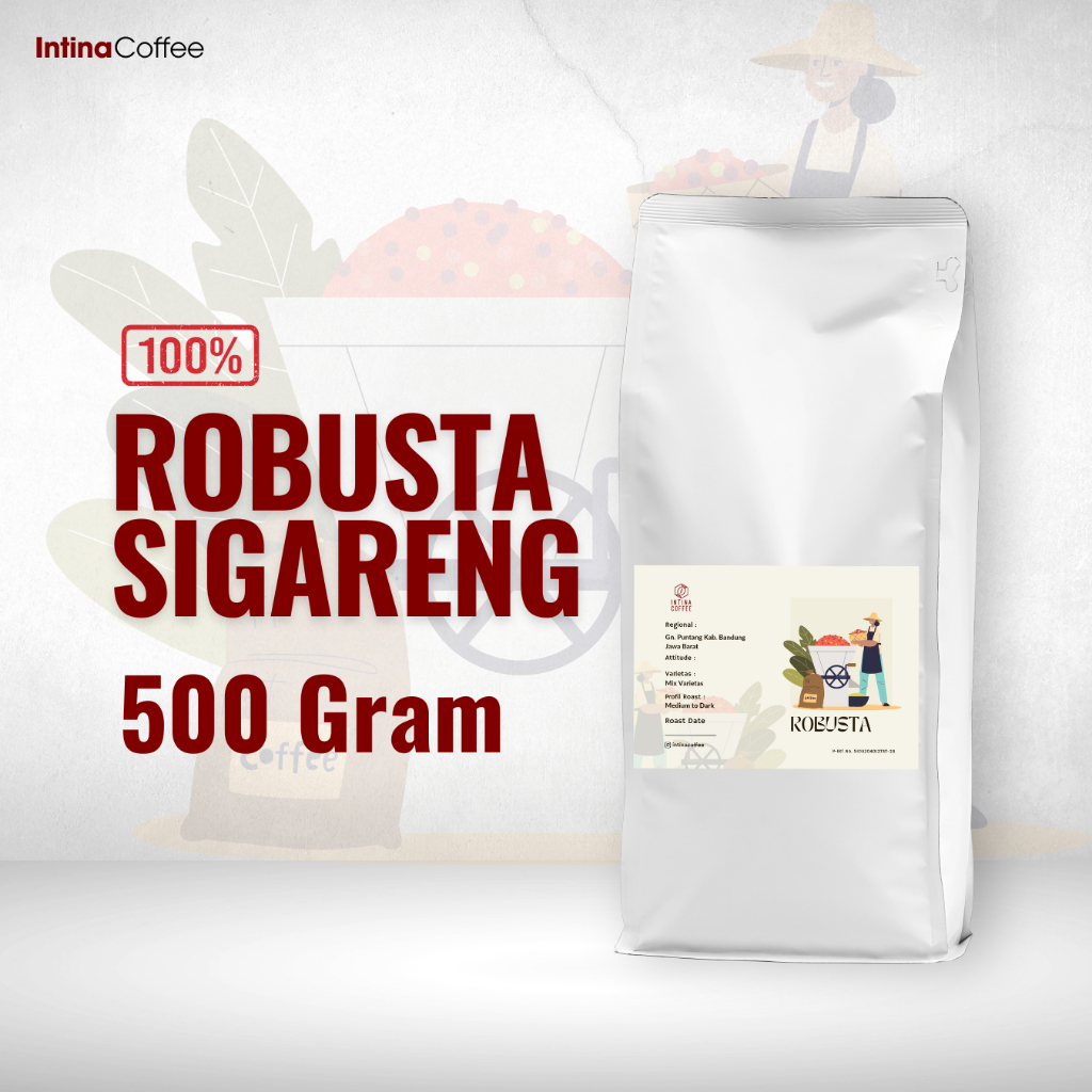 

Kopi Biji/Bubuk Robusta 500 gram 100% Robusta Puntang