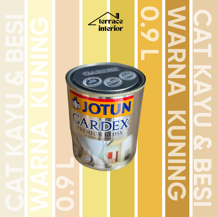Cat Kayu & Besi Gardex Warna Kuning Premium Gloss Jotun 0.9 L