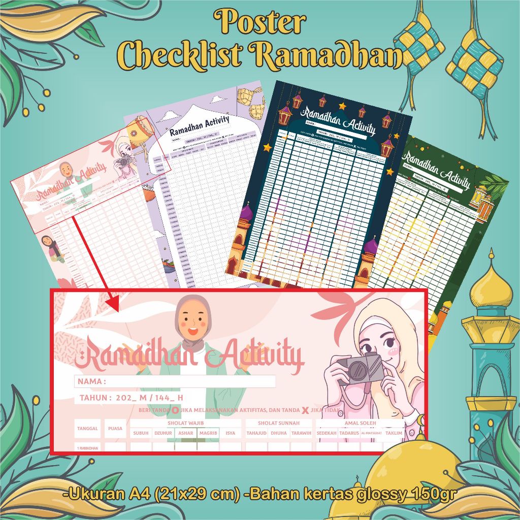 Poster A4 Checklist RAMADHAN ACTIVITY