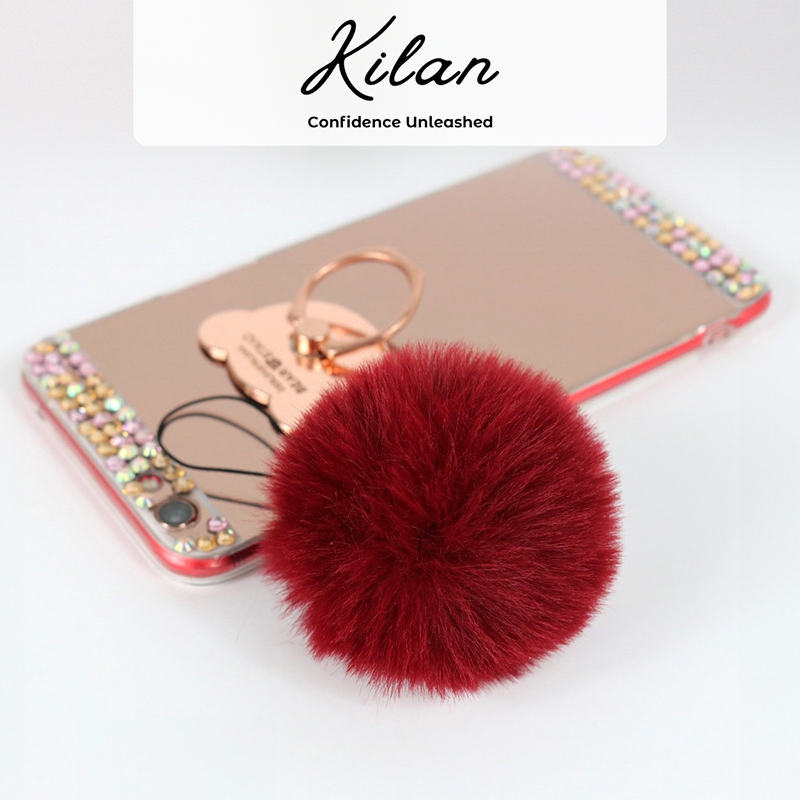 HUMAIRA Gantungan Handphone Cantolan HP Pompom Bulu - CC020
