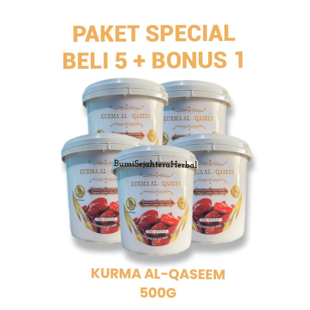 

[BHS]- Special promo ramadhan kurma ember Al-Qassim (500G) - Al-Qaseem/ beli 5 bonus 1