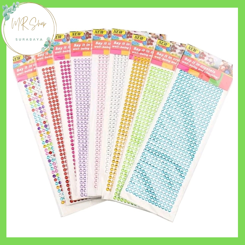 

Sticker Stiker Diamond Manik Manik Kerajinan Scrapbook Make Up uk 6mm