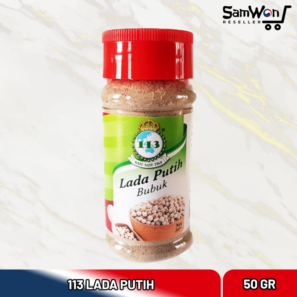 

113 LADA PUTIH Bubuk 50gr - White Pepper Powder Bumbu Rempah Merica