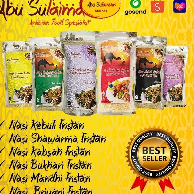 

PROMO MURAH Beras Basmati 2 gr Plus Bumbu Nasi Kebuli Mandhi Bukhari Shawarma Kabsah Briyani Instan Abu Sulaiman