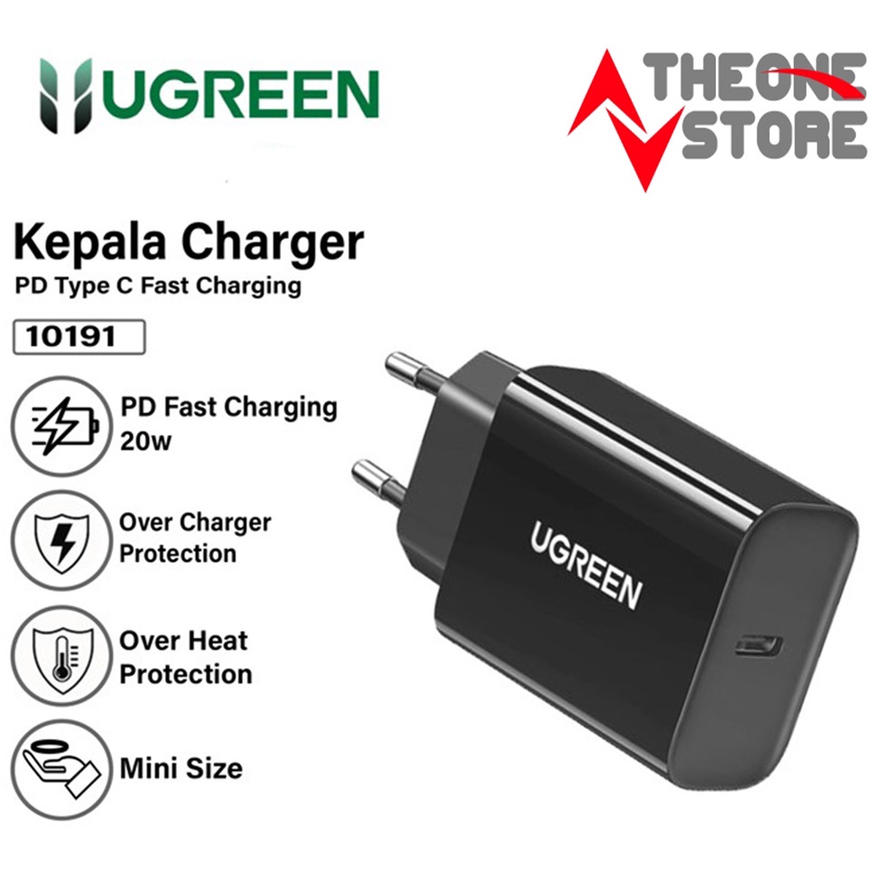 Ugreen Adaptor Kepala Charger Iphone PD 2W 3W Fast Charging