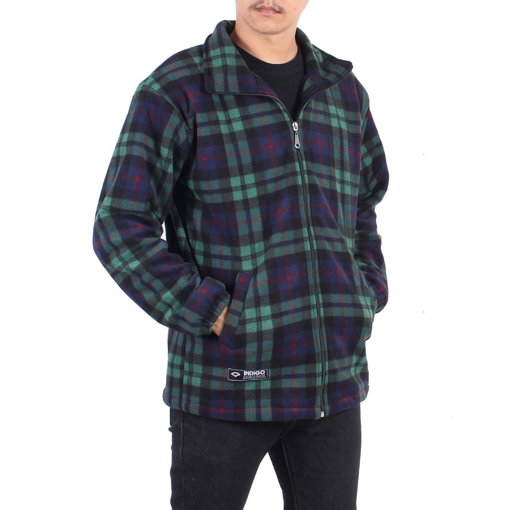 JAKET HARRINGTON POLAR 03 - JAKET PLAID SHIRT - JAKET TARTAN PRIA - JAKET KOTAK KOTAK - JAKET DAKRON
