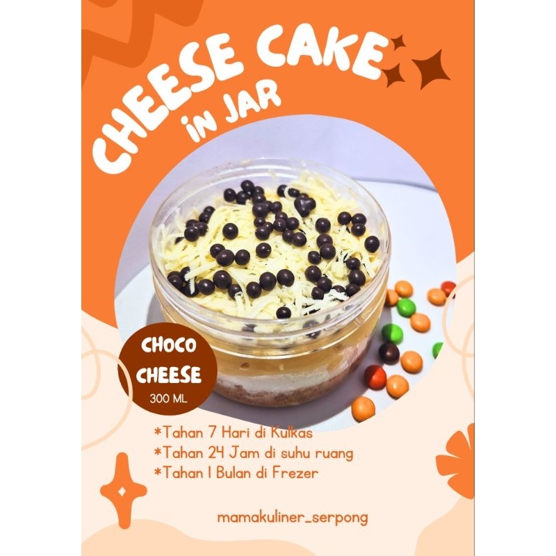 

cheese cake in jar Choco cheese