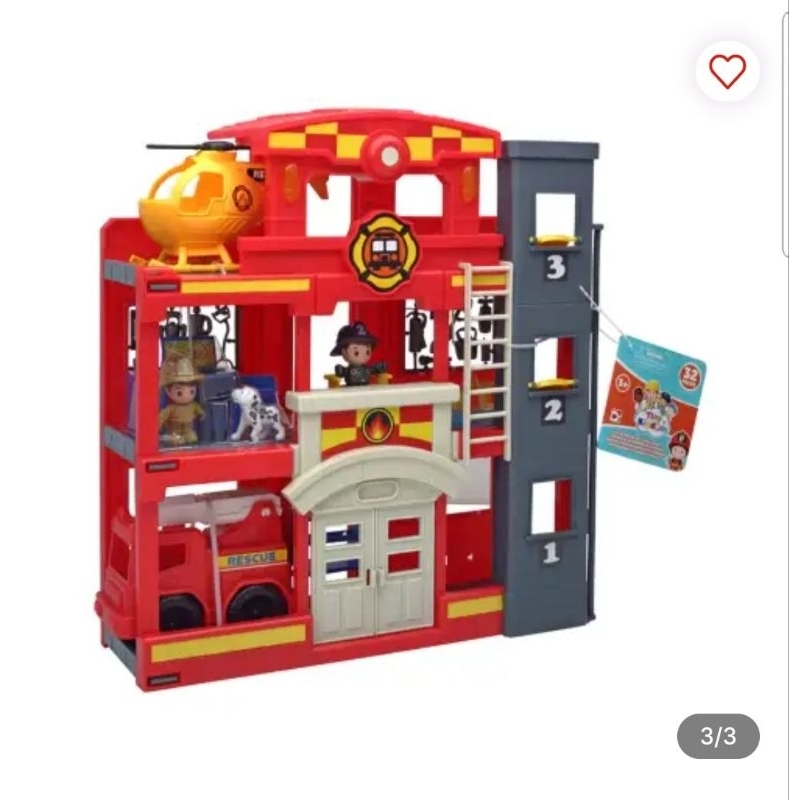 Chap Mei Playset Tiny Kiddom Rescue Mission Fire Station