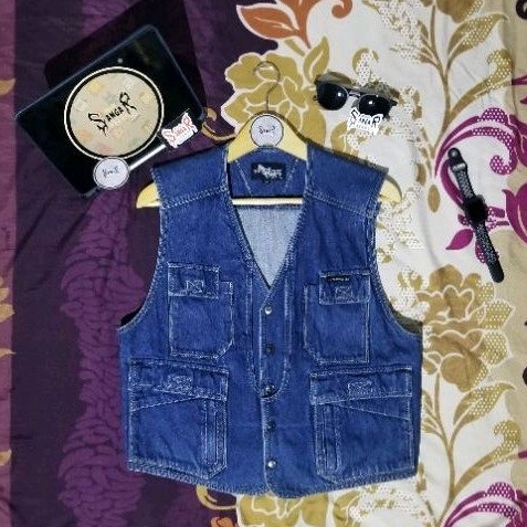 Vest / Denim / Multi Pocket / Gun Wash / Second
