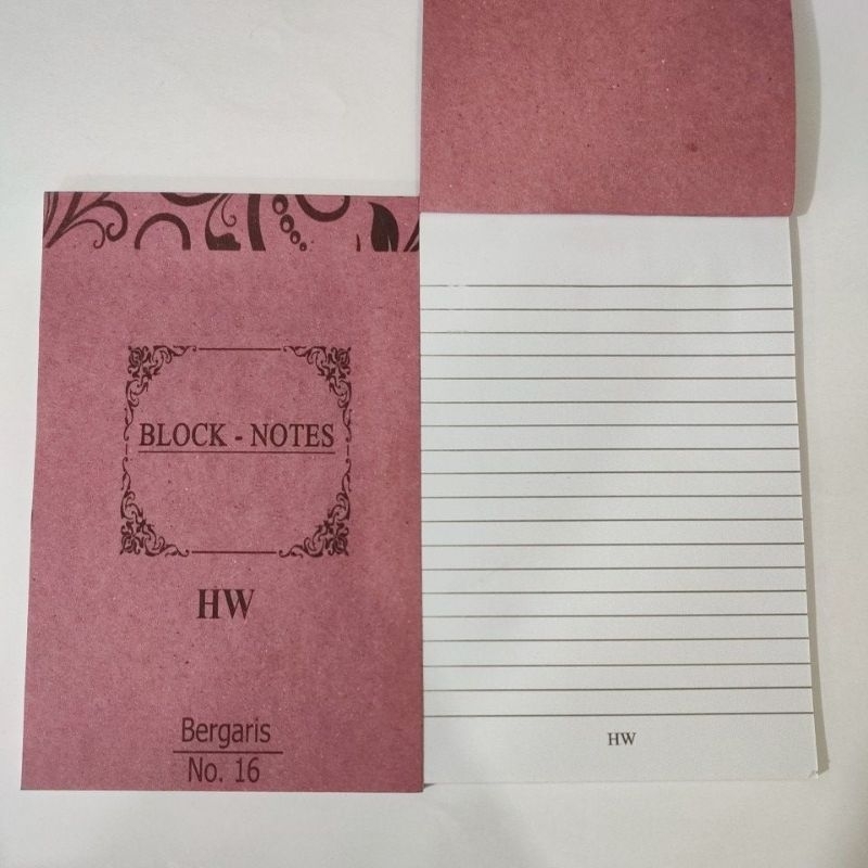 

buku block note, blok notes, notes bergaris dan polos no. 16