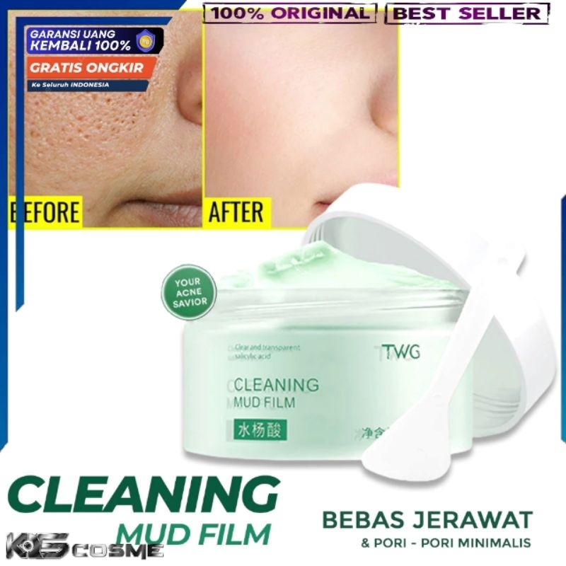 TWG MUGWORT CLEANING MUD MASK Masker Wajah Lumpur Green Tea  Menghilangkan Komedo