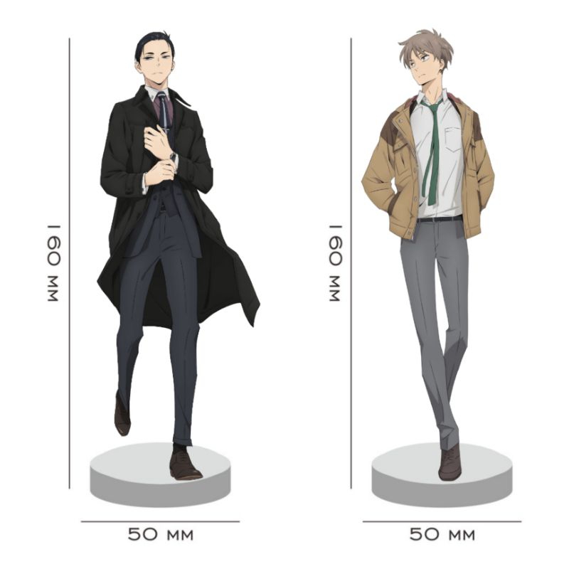 Fugo Keiji Balance Unlimited Standee Figure Anime Daisuke Kambe Haru Kato Standee Figure Akrilik