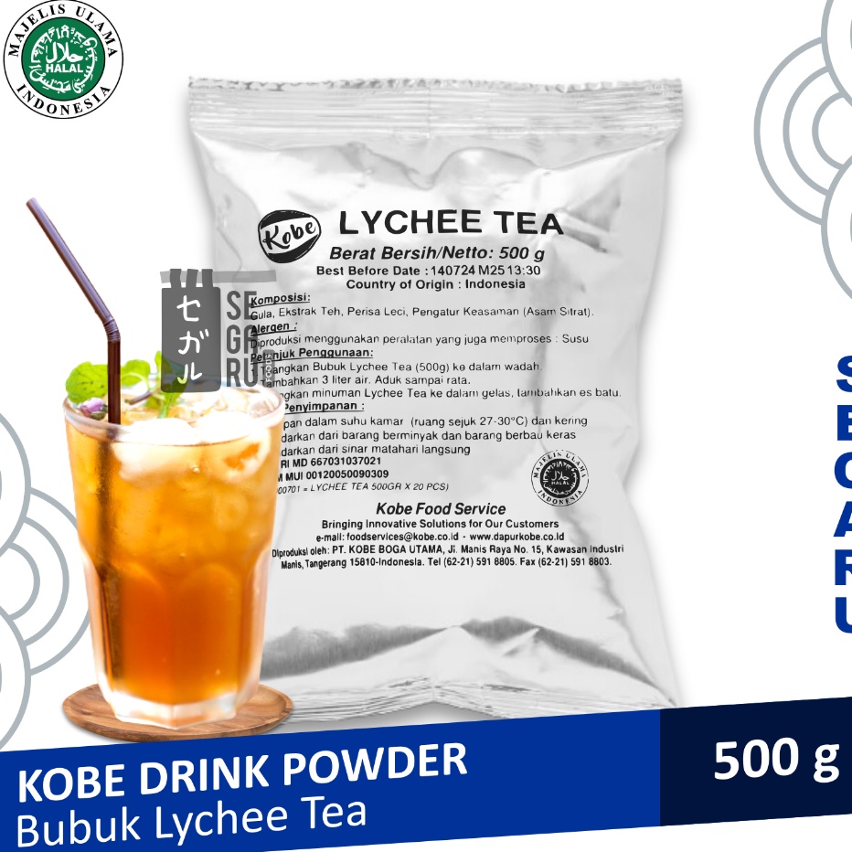 

DiSkon Lychee Tea Kobe Teh Bubuk Leci Tea Powder Drink Halal 5 gram