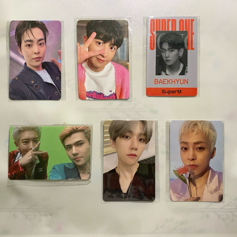 Photocard OFFICIAL EXO SUPER M BAEKHYUN CHANYEOL XIUMIN SEHUN