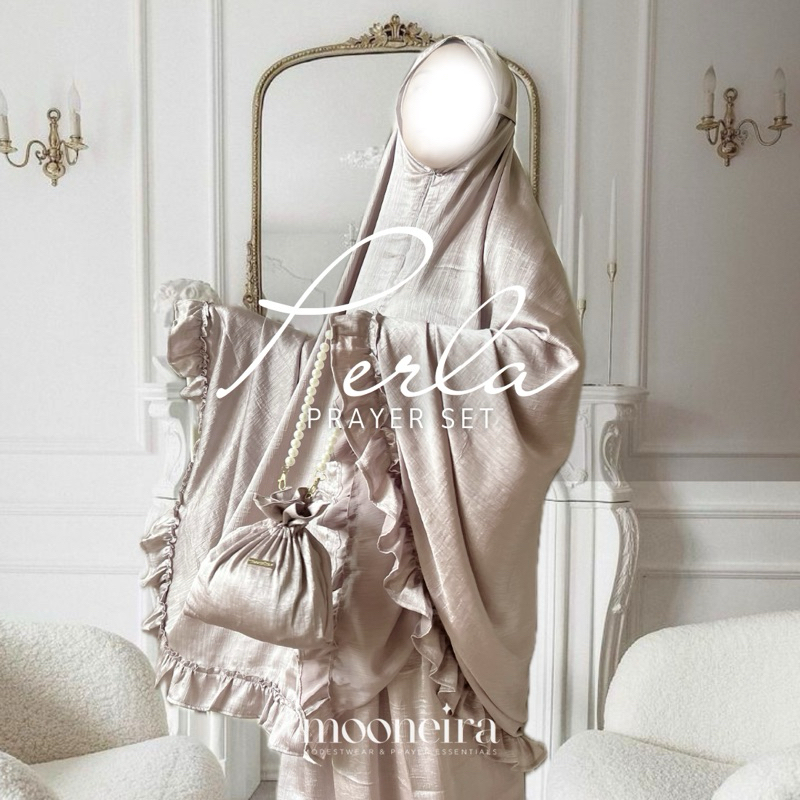 PERLA Mukena Silk Premium Mahar | Hampers incl. Box  | Mukena Seserahan | Mukena Umroh | Mukena Mewa