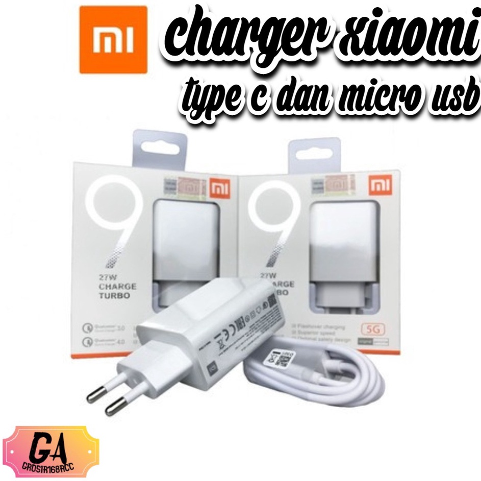 nc Charger Turbo XIAOMI MI 9 27W Micro  Type C Fast Charging Charger